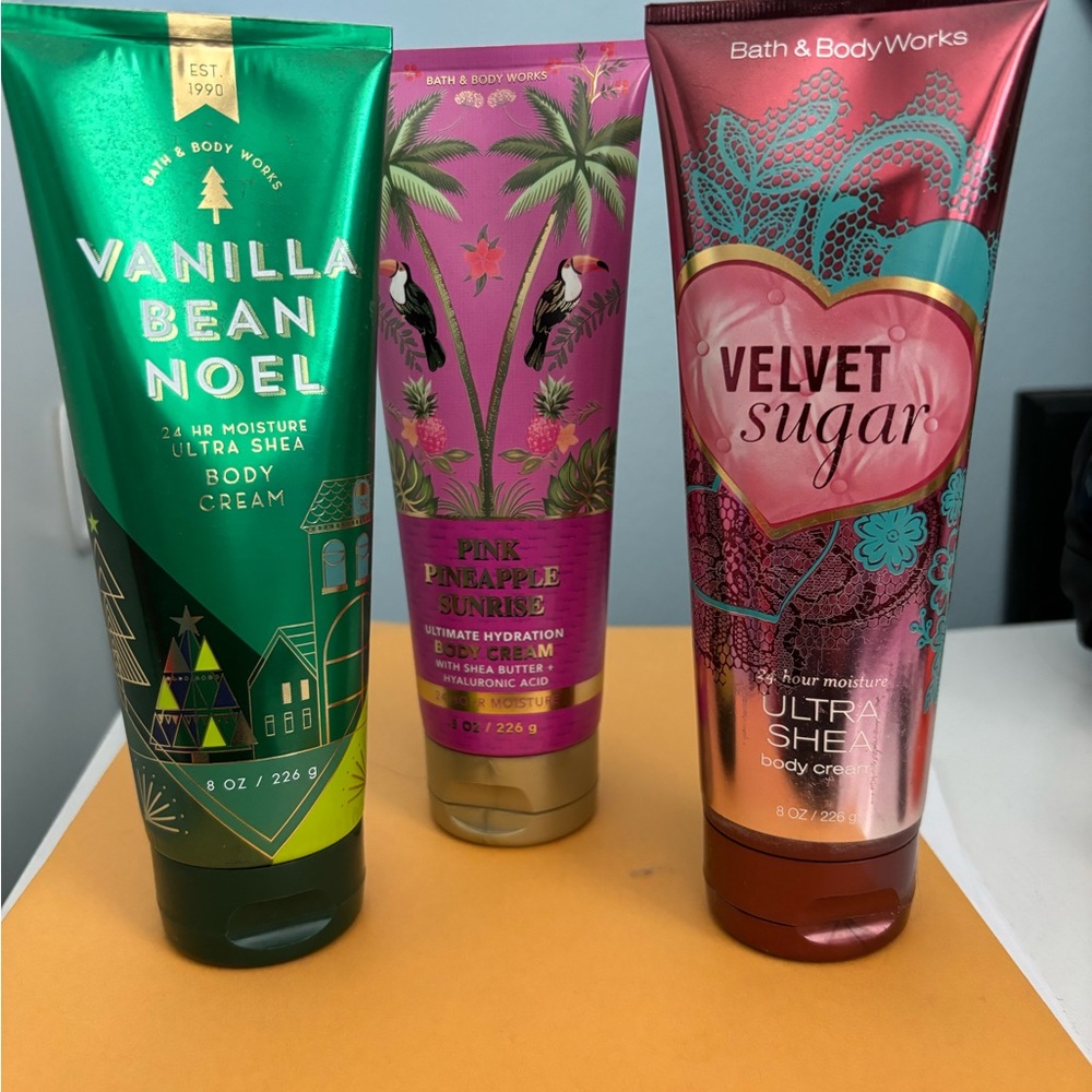 3 pack of 8oz bath and body works body lotion